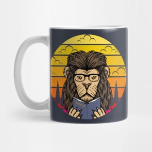 lion reading good father Mug